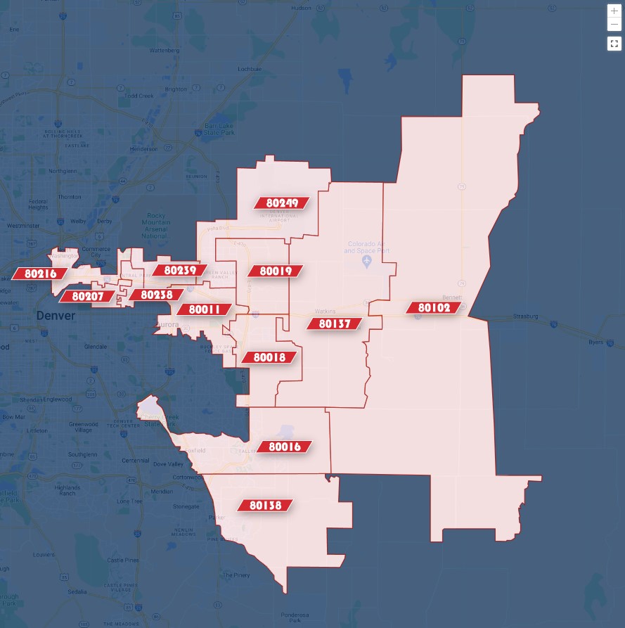 Aurora, CO Zip Code Map | Leah Celler - Realtor